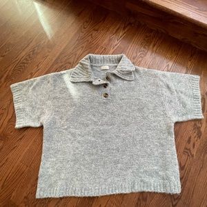 Gray Women's Cowl Neck Sweater